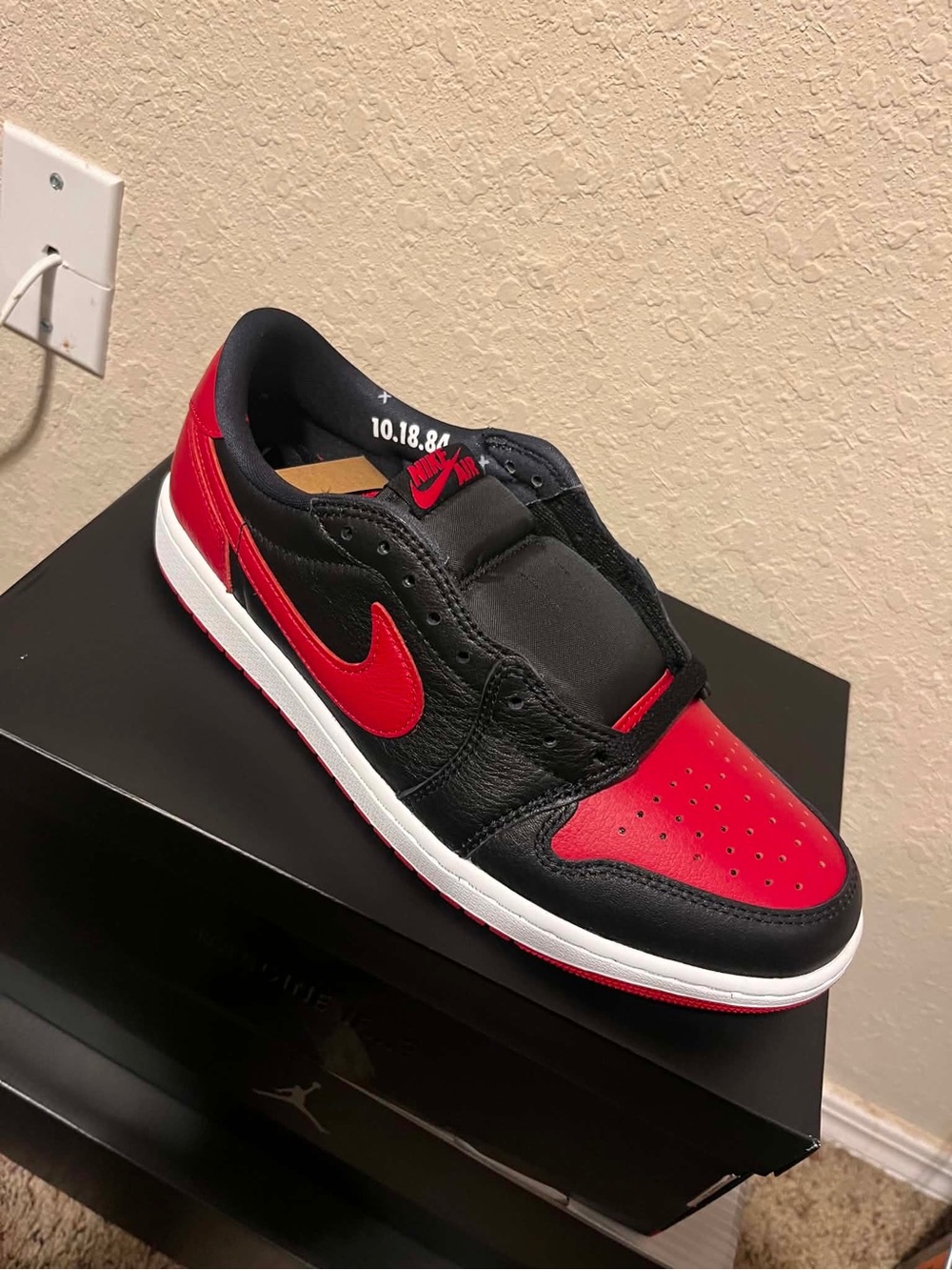Jordan Men’s Low-Top Sneakers — Black & Red